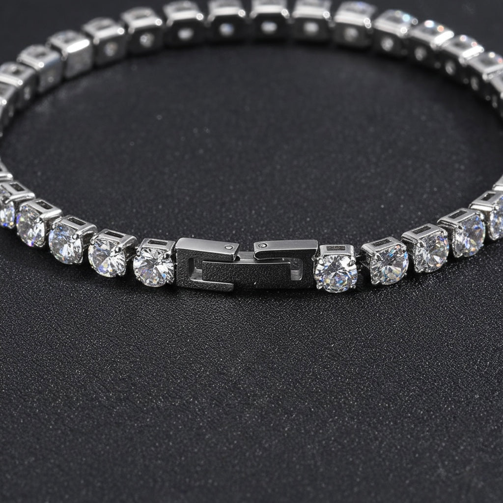 5A Zirconia Tennis Bracelet - 5mm | Stainless Steel