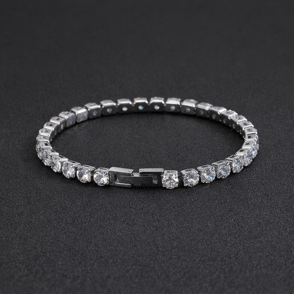 5A Zirconia Tennis Bracelet - 5mm | Stainless Steel