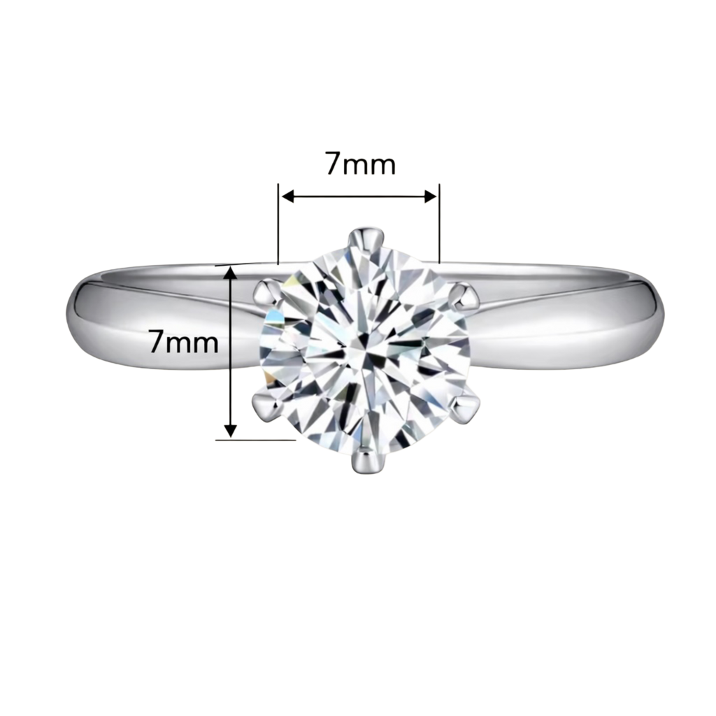 L’Essence Solitaire - 1.00CT Round Moissanite Ring in S925 Silver