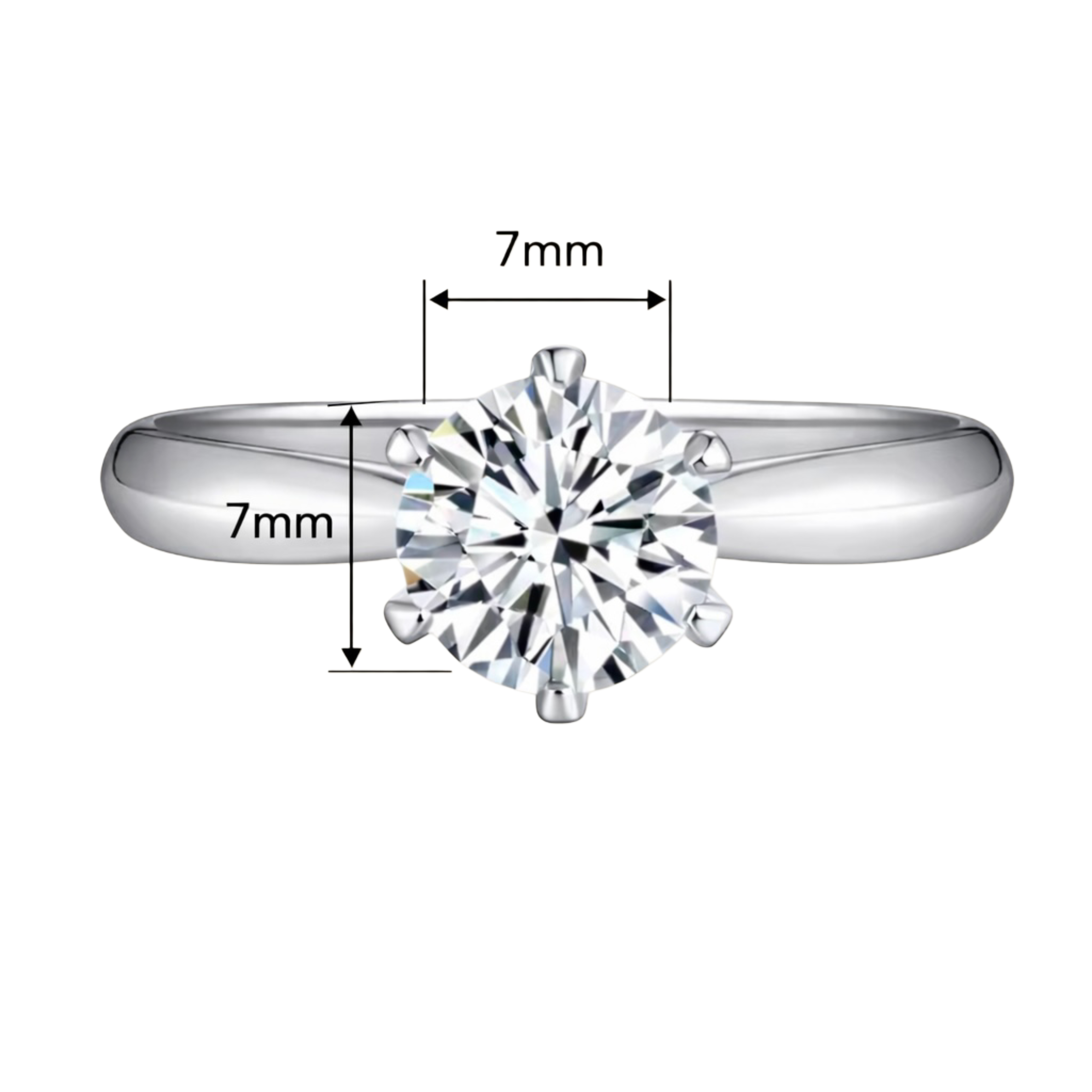 L’Essence Solitaire - 1.00CT Round Moissanite Ring in S925 Silver