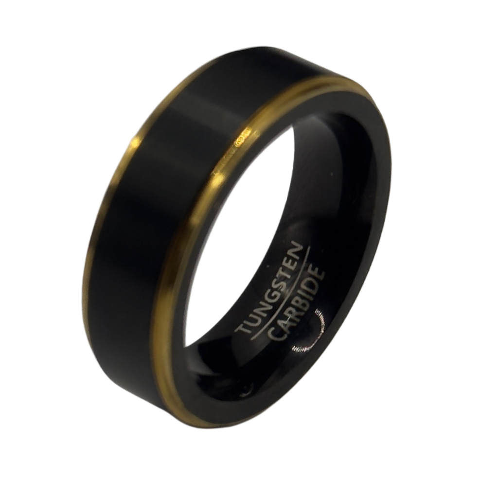 Melure Axis Noir – 8mm Tungsten Carbide Band