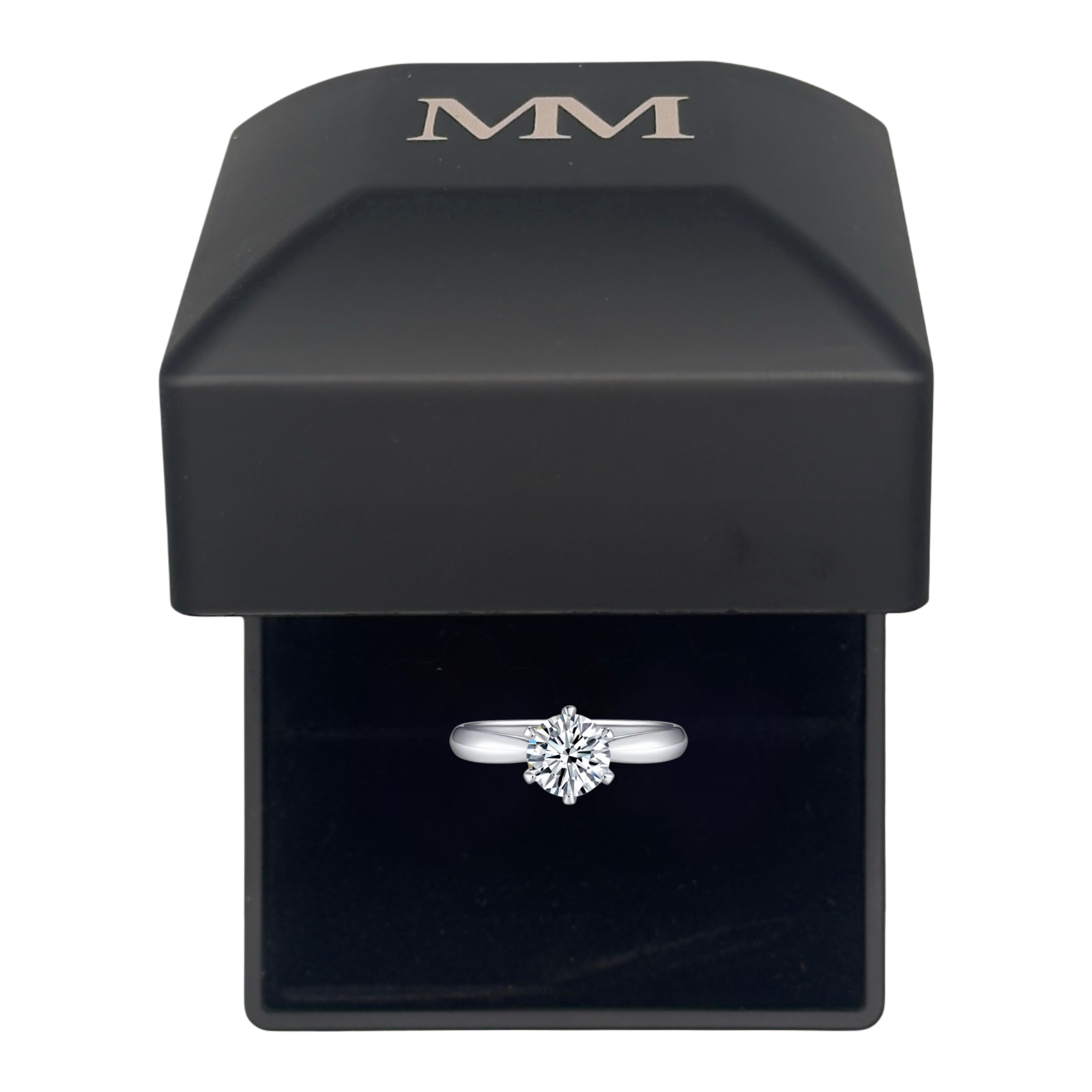 L’Essence Solitaire - 1.00CT Round Moissanite Ring in S925 Silver